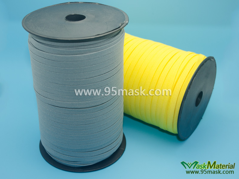 Dust mask material outlet