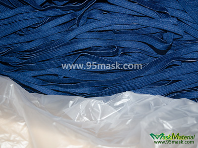 Flat Dark Blue Elastic Band