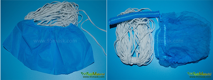 shoe cover and bouffant cap elastic bands